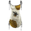 Honey Bee Ruched Short Dress 1