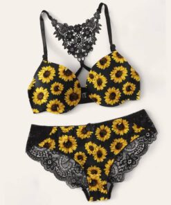 Sunflower Sexy Lace Bra And Panty Set 1